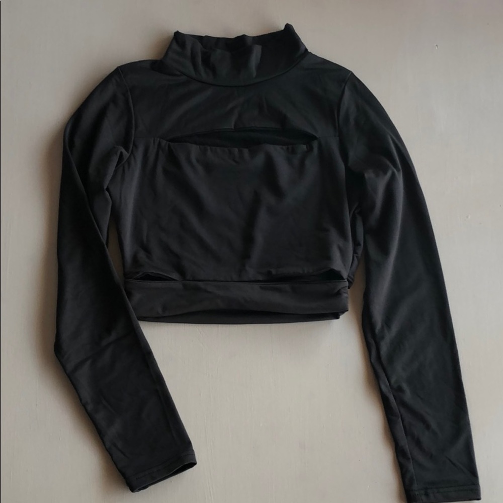 Pretty Little Thing long sleeve cutout top
